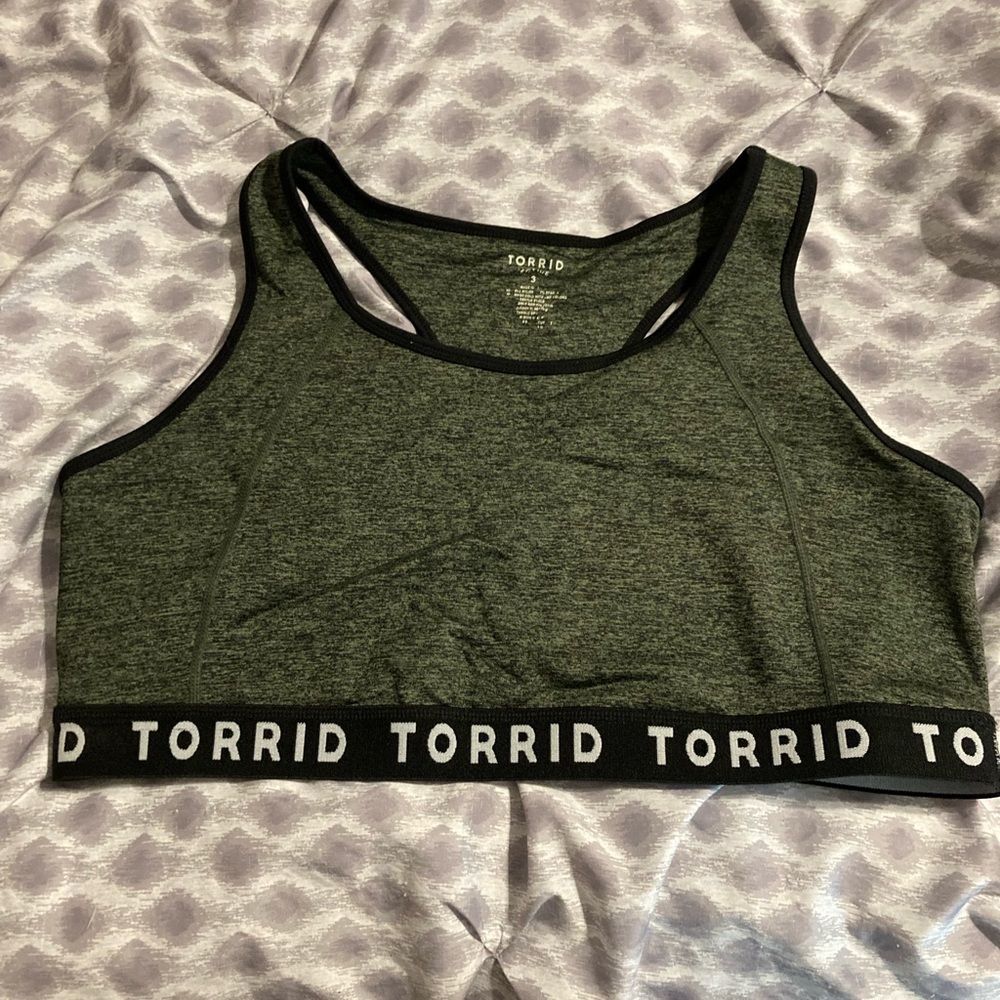 Green sports bra